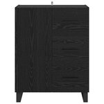 vidaXL Buffet Chêne noir 69 5 x 34 x 90 cm Bois d'ingénierie et fer