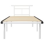 vidaXL Cadre de lit sans matelas blanc métal 90x200 cm