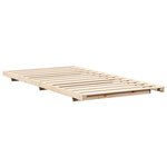 vidaXL Cadre de lit surélevé Marron 90 x 210 cm Bois massif en pin