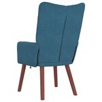 Fauteuil relaxant en velours bleu