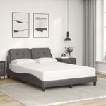 vidaXL Cadre de lit sans matelas gris 140x200 cm similicuir