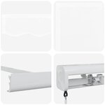 vidaXL Auvent Rétractable Blanc 300 x 250 cm Tissu et Métal