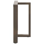vidaXL Pieds de table à manger en T  2 pièces  noir  70 x 35 x (72-73) cm  acier