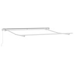 vidaXL Auvent Blanc 3 5 x 2 5 m Métal