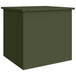 vidaXL Boîte de Rangement Extérieure Vert olive 55 x 50 5 x 50 cm