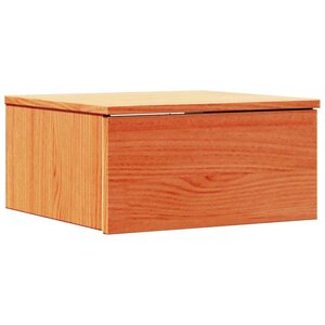 vidaXL Table de chevet avec tiroir Marron cire 37 x 35 x 18 5 cm