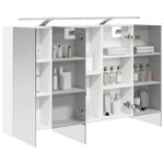vidaXL Armoire Miroir de Salle de Bain Blanc 100 x 14 5 x 70 cm