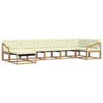 vidaXL Ensemble de canapés d'extérieur 7 pc Blanc et crème