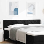 vidaXL Tête de Lit en Tissu Geometric Manuel Noir 180 cm tissu