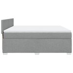 vidaXL Sommier à lattes de lit avec matelas Gris clair 180x200cm Tissu