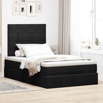 vidaXL Cadre de lit ottoman avec matelas noir 120x200 cm velours