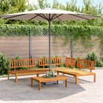vidaXL Salon palette de jardin 4 Pièces bois d'acacia massif