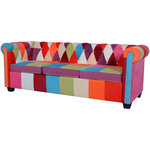 vidaXL Ensemble de canapés Chesterfield 2 Pièces tissu