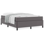 vidaXL Cadre de lit avec matelas Gris 160 x 200 cm Faux cuir