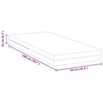 vidaXL Matelas Blanc 90 x 200 cm Mousse