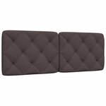 vidaXL Coussin de tête de lit marron foncé 120 cm tissu