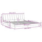 vidaXL Cadre de lit sans matelas Hanko gris clair 200x200 cm tissu