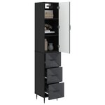 vidaXL Ensemble de Meubles 2 Pièces Noir 33 x 34 5 x 90 cm