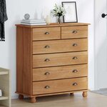 vidaXL Commode ASKIM Marron 91 x 40 x 95 5 cm Bois de pin massif