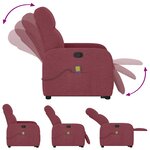 vidaXL Fauteuil inclinable de massage Rouge bordeaux Tissu