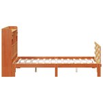 vidaXL Lit bibliothèque sans matelas cire marron 140x190 cm pin massif
