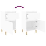 vidaXL Table de chevet blanc 40x35x70 cm