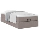 vidaXL Cadre de lit ottoman avec matelas taupe 100x200 cm tissu