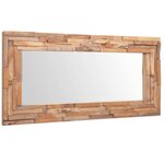 vidaXL Miroir décoratif Teck 120 x 60 cm Rectangulaire