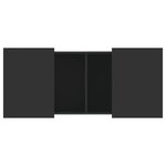 vidaXL Table basse noir 80x55x40 cm bois d'ingénierie