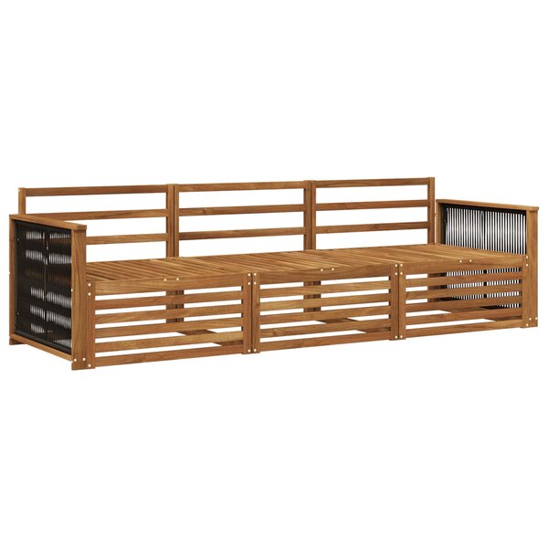 vidaXL Ensemble de canapés d'extérieur 3 pc Naturel