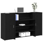 vidaXL Bureau de réception chêne noir 180x50x103 5cm bois d'ingénierie