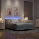 vidaXL Lit à ressorts avec matelas Gris clair 140 x 200 cm tissu