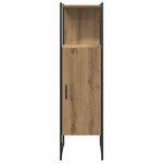 vidaXL Ensemble de mobilier de salle de bain avec porte 4 Pièces Marron