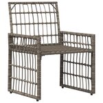 vidaXL Ensemble de meubles d'extérieur 4 Pièces Noir et Gris foncé