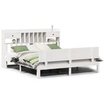 vidaXL Lit bibliothèque sans matelas blanc 180x200 cm bois pin massif