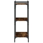 vidaXL Bibliothèque 3 niveaux chêne fumé 60x30x86 cm bois d'ingénierie