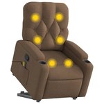 vidaXL Fauteuil de massage inclinable Marron Tissu