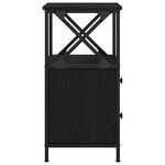 vidaXL Cabinet de chevet 2 Pièces Chêne noir 34 x 35 5 x 70 cm