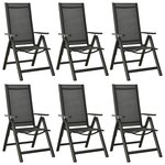 vidaXL Ensemble à manger de jardin 7 Pièces aluminium anthracite