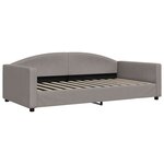 vidaXL Lit de jour avec gigogne et tiroirs taupe 100x200 cm tissu