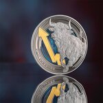 Pièce de monnaie en Argent 2 Dollars g 31.1 (1 oz) Millésime 2025 BULL AND BEAR MARKETS
