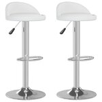 vidaXL Tabourets de bar lot de 2 blanc similicuir