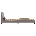 vidaXL Cadre de lit avec tête de lit sans matelas taupe 90x190cm tissu