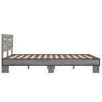 vidaXL Cadre de lit sans matelas sonoma gris 140x200 cm