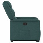 vidaXL Fauteuil inclinable vert foncé tissu