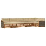 vidaXL Ensemble de canapés d'extérieur 6 pc Naturel et Beige