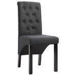 vidaXL Chaises à manger lot de 6 gris foncé tissu