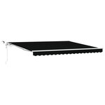 Store rétractable automatique avec LED Noir 400x350 cm