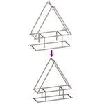 vidaXL Portant de bois chauffage noir 80x25x90 cm