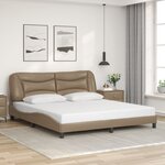 vidaXL Cadre de lit avec LED sans matelas cappuccino 180x200 cm